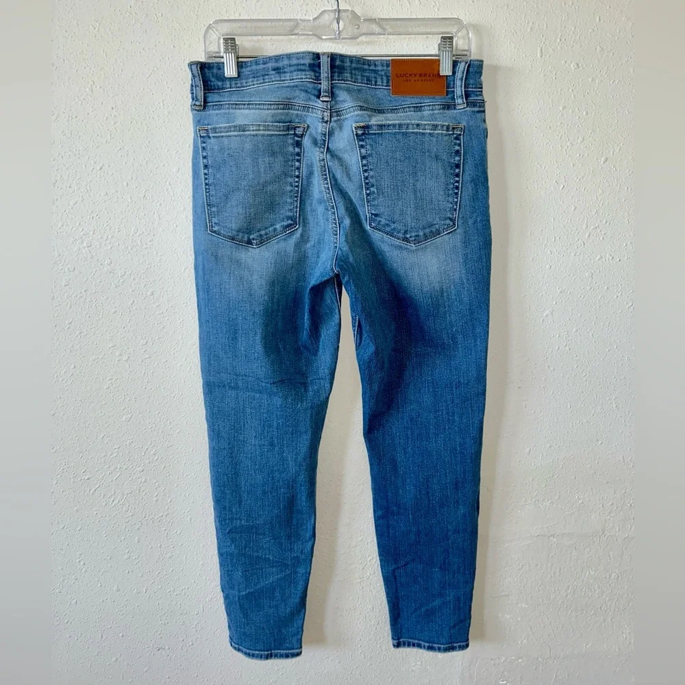 Lucky Brand Stella stretchy low rise skinny denim blue ankle jeans size 10/30 - Picture 2 of 13